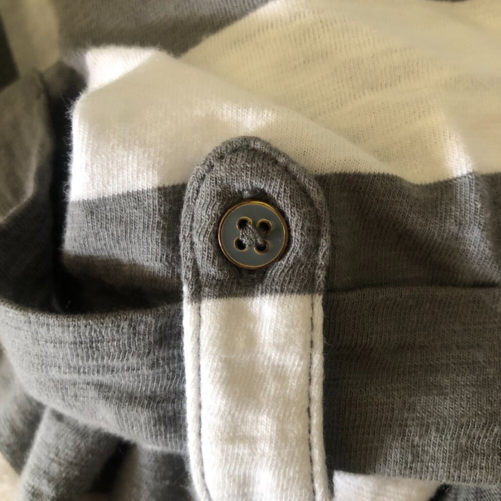 Banana Republic Women's Gray and White Stripe T-shirt Dress, size XL - Picture 4 of 6